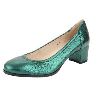 Jon Josef Damas Metallic Green Heel (NWOT)